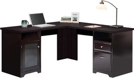 Impressive L-Shaped Desk, Home Office Corner Computer Desk With Storage Cabinet, - £239.70 GBP