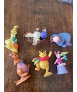 Lot-6 Disney Winnie the Pooh PVC Figure Kanga/Roo, Owl, Piglet, Rabbit, ... - $413.77 MXN