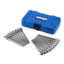 3/8 Inch Drive Long Hex Bit Socket Set,1/8 Inch To 3/8 Inch, 3Mm To 10Mm, Sae &  - £38.82 GBP