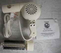 Faberge Babe Pro 1200 Plus Blow Dryer with Brush Attachment Beige RARE - £19.57 GBP