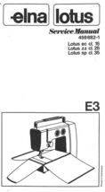 Elna Lotus sewing machine Service Manual E3 Hard Copy - $15.99