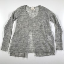 Zara Pullover Damen Klein Heather Grau Kinder Mohair V Hals Offen Strick... - $433.27 MXN
