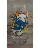 Vintage ~ Peyo ~ One (1) Baker &quot;SMURF&quot; ~ 1983 ~ Clear Beverage Drinking ... - $552.31 MXN