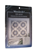 WonderArt stamped Mini Quilt with backing #9102 Floral Starburst 36x36&quot; - $18.81