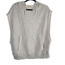 We The Free Sleeveless Hooded Sweatshirt M Womens Gray Drawstring Pullover - $26.39