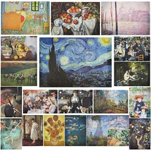 20 Count Famous Impressionist Wall Art Posters for Home Decor, Matte Laminated - $37.99
