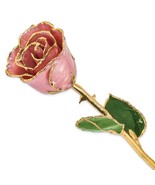 Lacquered Dusty Pink Rose with Gold Trim - $115.99