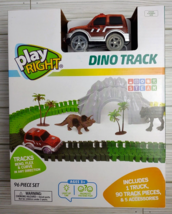 Dino Track Dinosaurs Tyrannosaurus Rex Triceratops Light Up SUV 96 Piece Set 3+ - £19.94 GBP