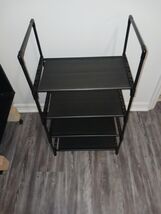 Small Shoe Rack, 4-Tier Shoe Shelf Storage Steel 11.4&quot;D x 17.3&quot;W x 28.8&quot;H - $17.82