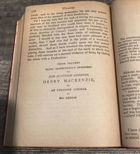 Waverley By Sir Walter Scott TIS Sixty Years Since 3rd Edition Red leather Item image 7