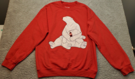 Coca-Cola Sweatshirt Unisex Medium Red Polar Bear Cotton Long Sleeve Cre... - $18.49