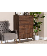Raisa Walnut Brown 5-Drawer Storage Chest - €310,33 EUR