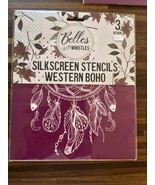 Dixie Belle Silkscreen Stencils WESTERN BOHO Silk Stencil NEW others Ava... - £11.42 GBP