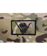 Multicam Bone Shaka Morale Patch Hang Loose Aloha Hawaii Skeleton Surfer - $160.24 MXN