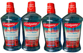 4x Colgate Sensitive Pro-Relief Anti-Cavity Fluoride Mouthwash 1 L / 33.... - £56.78 GBP
