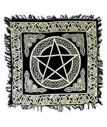Pentagram Gold on Black Fringed Altar Cloth! - $145.17 MXN