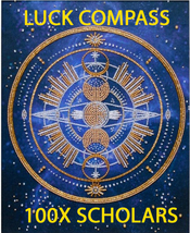 100X 7 SCHOLARS WORK LUCK COMPASS DETECT LUCK EXTREME MAGICK RING PENDANT image 2