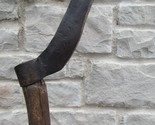 primitive HAND FORGED scythe reaper sickle 56&quot; long pole axe AMISH COUNTRY - £116.95 GBP