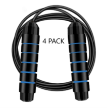 4PCS 9.8ft Adjustable Steel Jump Rope Skipping Fitness Crossfit Gym Wire Speed - £11.96 GBP
