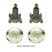 (2) Spindle Assembly 187292 W/ Pulley 153532 - Fits Husqvarna 532192870 - £35.93 GBP