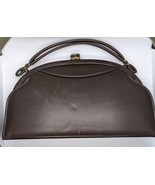 Vintage Brown Leather Handbag - $9.87