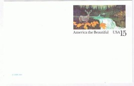 USPS Postcard America The Beautiful Deer Waterfall - £2.31 GBP