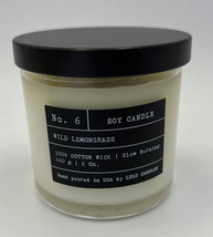 Lulu Candles Luxury Soy Jar Candle Wild Lemongrass Scent 6 Oz - £23.37 GBP