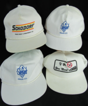 vintage trucker hats X4 Schodorf truck Grain seed snapback cap farm - £29.54 GBP