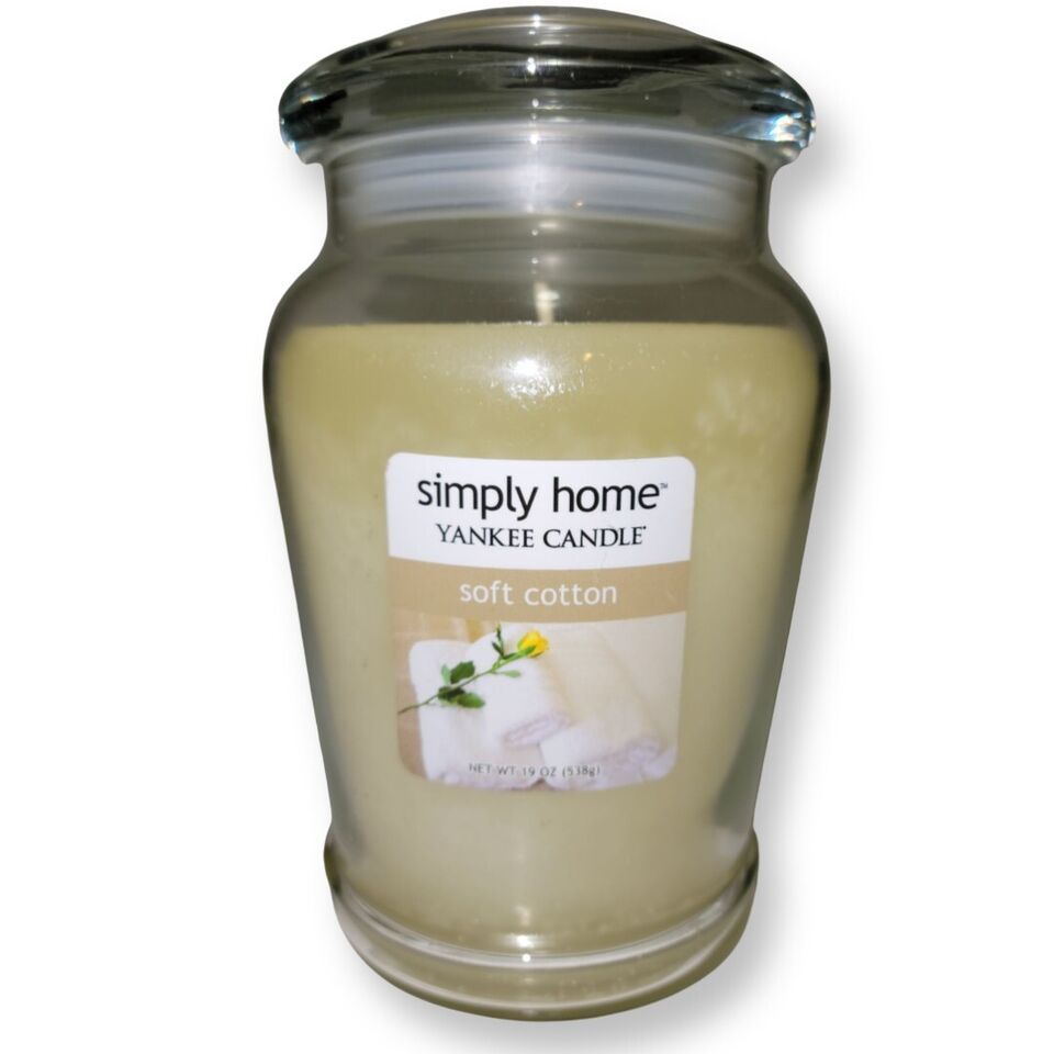 Yankee Candle Simply Home Soft Cotton 19 Oz Jar, 100 - 135 hours burn time, New - $27.95