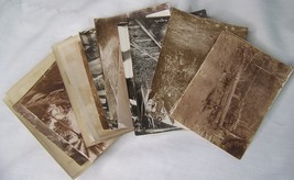 c1915 Antique Photo Album Lot Sierre Leone Native Village Piercings Sepia Toned - £39.56 GBP