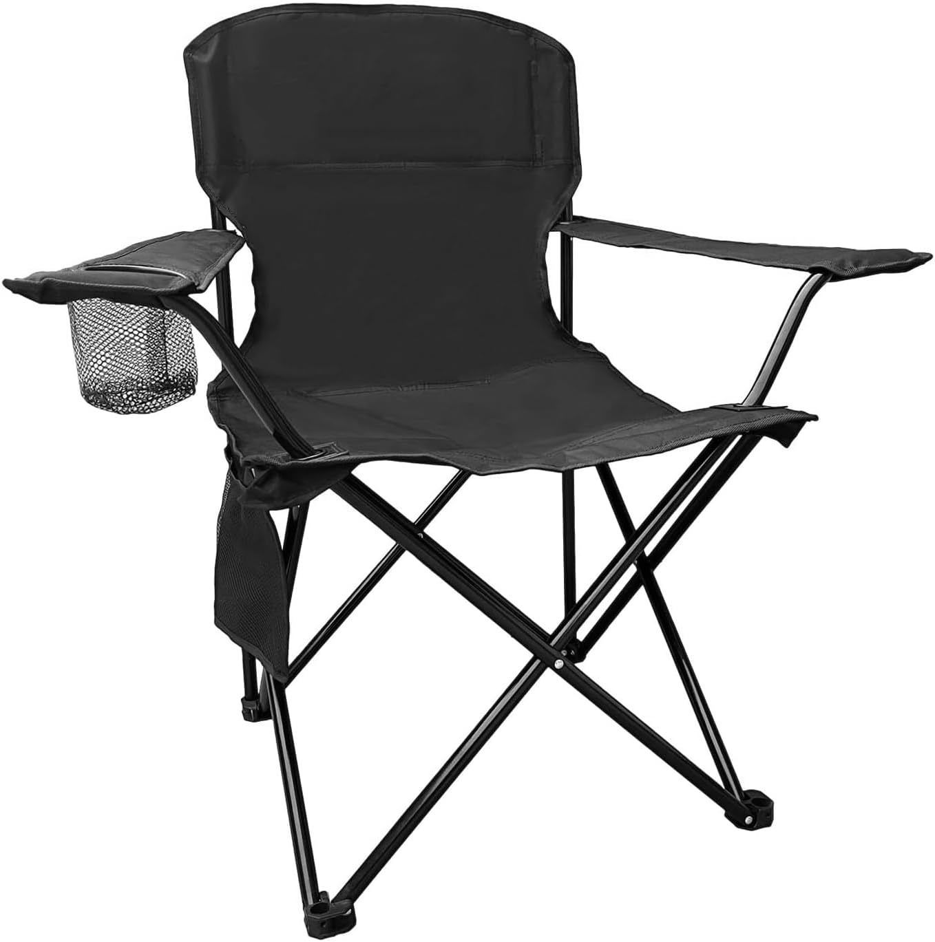 Folding Camping Collapsible Chairs Heavy Duty Lawn Chair With Cooler Bag... - $41.93