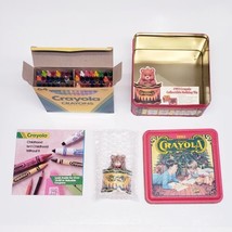 1992 Christmas Collectable Crayola Tin With 64 Crayons In Sealed Box & Ornament - $24.64