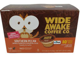 Wide Awake Coffee Pods 10-Pk Southern Pecan toasty &amp; nutty, K Single Cup Brewer - £11.10 GBP