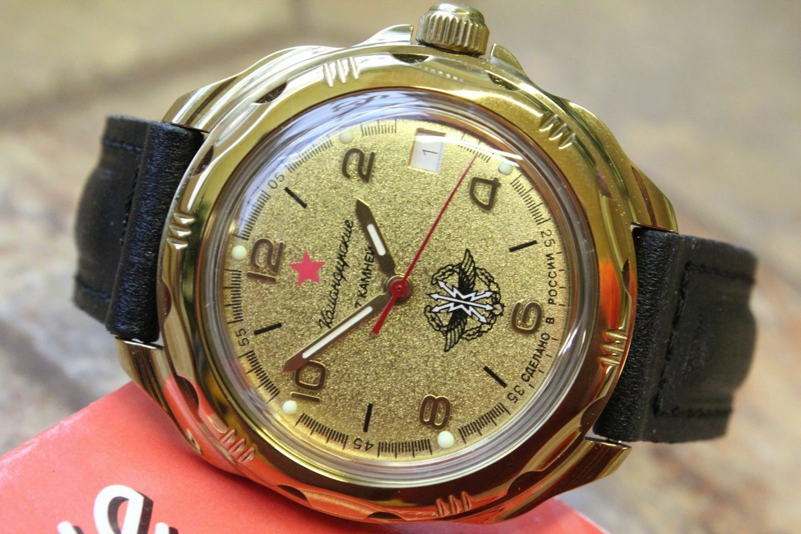 Vostok Komandirsky Russian Military Wrist Watch # 219451 NEW - $69.99