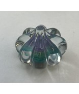 1993 Peter Patterson Signed Art Glass Spherical Spiral Garlic Bulb Paper... - $54.09 CAD