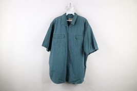 Vintage 90s Cabelas Mens XL Faded Safari Bush Short Sleeve Button Shirt Green - $49.45