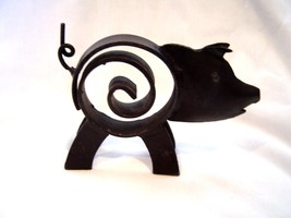  Black Metal Cast Iron Pig Spiral - £11.95 GBP