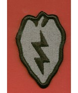 25th INFANTRY DIVISION ACU PATCH (GRAY ON BLACK) WITH HOOK &amp; LOOP :KY25-20 - $73.98 MXN