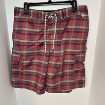 Lands End Men Volley Swim Trunks Size L 36 38 UPF Lined Pockets Drawstri... - $14.13