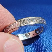 Earth mined Diamond Eternity Wedding Band Deco Style 18k Anniversary Ring Size 9 - $11,723.94 CAD