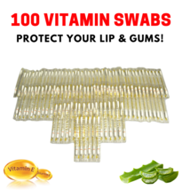 100 TEETH WHITENING VITAMIN E SWABS FOR LIP &amp; GUMS PROTECTION MOISTURIZI... - $19.49