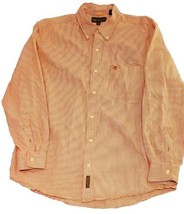 Timberland Mens Shirt Sz XL Regular Fit Rust Plaid Long  Sleeve Casual Button  - £15.90 GBP