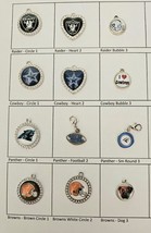Sports Football Charms for Jewelry &amp; Crafts - Raiders Cowboys Panthers B... - $1.98+