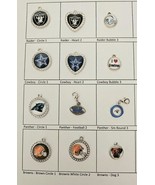Sports Football Charms for Jewelry &amp; Crafts - Raiders Cowboys Panthers B... - $36.90 MXN+