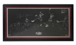Michael Jordan Autographed &quot;Kiss The Rim 180&quot; 36&quot; x 18&quot; Framed Photo UDA... - £4,930.24 GBP