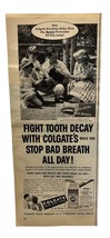 Colgate Dental Cream Toothpaste Vintage 1958 Print Ad Dental Hygiene Tooth Decay - £9.70 GBP