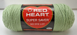 Red Heart Super Saver Worsted Weight Acrylic Yarn-1 Skein 8 oz Frosty Green - £7.59 GBP