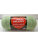 Red Heart Super Saver Worsted Weight Acrylic Yarn-1 Skein 8 oz Frosty Green - £7.53 GBP
