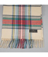 100% Cashmere Unisex Plaid Check Hand Tailored Scarf Made In Germany - $64.54 CAD