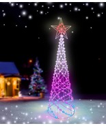 5&#39; DRAMATIC SMART CHRISTMAS TREE BLUETOOTH MUSIC LIGHT SHOW OPTIONS REMO... - $294.52 CAD